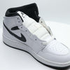 NIKE Air Jordan 1 Mid Big Kids' Shoes (DQ8423-132, White/Black-White-Black) Size 5