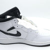 NIKE Air Jordan 1 Mid Big Kids' Shoes (DQ8423-132, White/Black-White-Black) Size 5