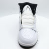 NIKE Air Jordan 1 Mid Big Kids' Shoes (DQ8423-132, White/Black-White-Black) Size 5