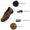 Brown Slip-On Loafer for Women Dress Shoes Comfort Low Heels Slip Resistant Office Business Work Shoes Casual Leather Wedge Dressy Shoes, 7.5 M US