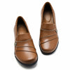 Brown Slip-On Loafer for Women Dress Shoes Comfort Low Heels Slip Resistant Office Business Work Shoes Casual Leather Wedge Dressy Shoes, 7.5 M US