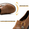 Brown Slip-On Loafer for Women Dress Shoes Comfort Low Heels Slip Resistant Office Business Work Shoes Casual Leather Wedge Dressy Shoes, 7.5 M US
