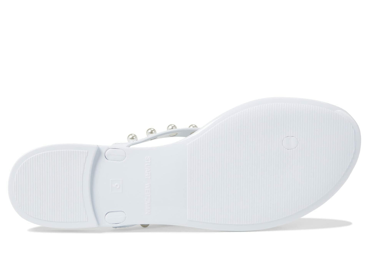 Stuart Weitzman Goldie Jelly Flip-Flop White 11 B