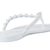 Stuart Weitzman Goldie Jelly Flip-Flop White 11 B