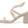 Stuart Weitzman Barelythere 75 Block Sandal Poudre 11 B