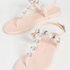 Stuart Weitzman Women's Goldie Crystal Jelly Sandals, Poudre, 9 Medium US