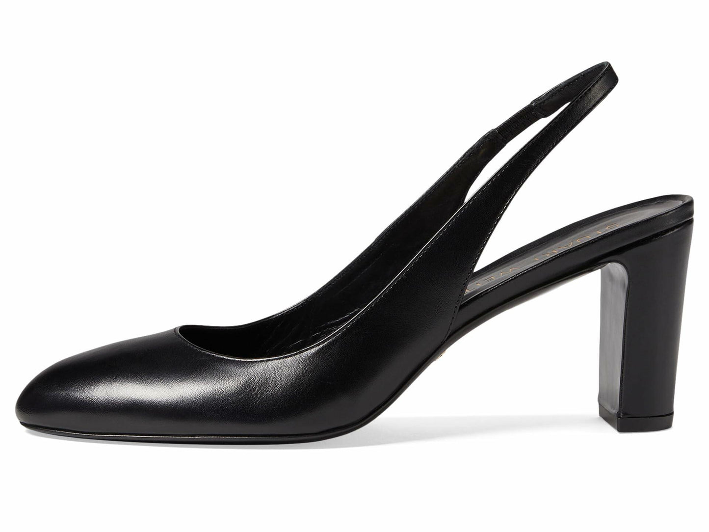 Stuart Weitzman Women's Vida 75 Slingback Pump, Black, 10