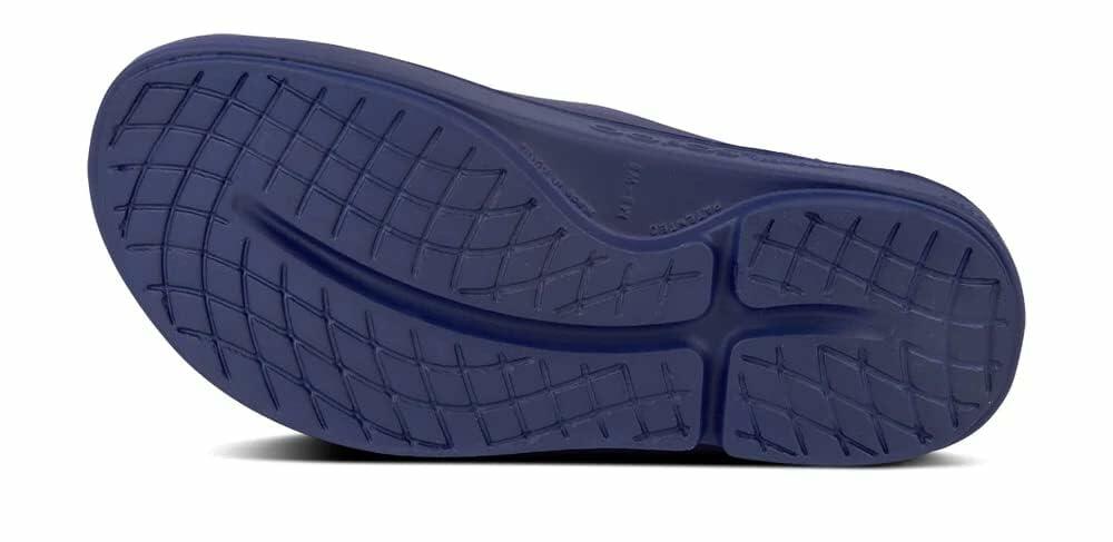 OOFOS - Unisex OOahh Sport - Post Run Recovery Slide Sandal (Navy Blue, us_Footwear_Size_System, Adult, Women, Numeric, Medium, Numeric_14)