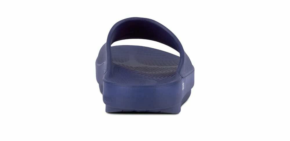 OOFOS - Unisex OOahh Sport - Post Run Recovery Slide Sandal (Navy Blue, us_Footwear_Size_System, Adult, Women, Numeric, Medium, Numeric_14)