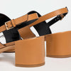 Tory Burch Women's 50mm Double T Heel Sandals, Caramel Corn/Perfect Black, 10 Medium US