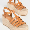 Tory Burch Women's Fisherman Wedge Espadrilles, Toasted Souffle, Tan, Orange, 7.5 Medium US