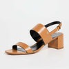 Tory Burch Women's 50mm Double T Heel Sandals, Caramel Corn/Perfect Black, 10 Medium US