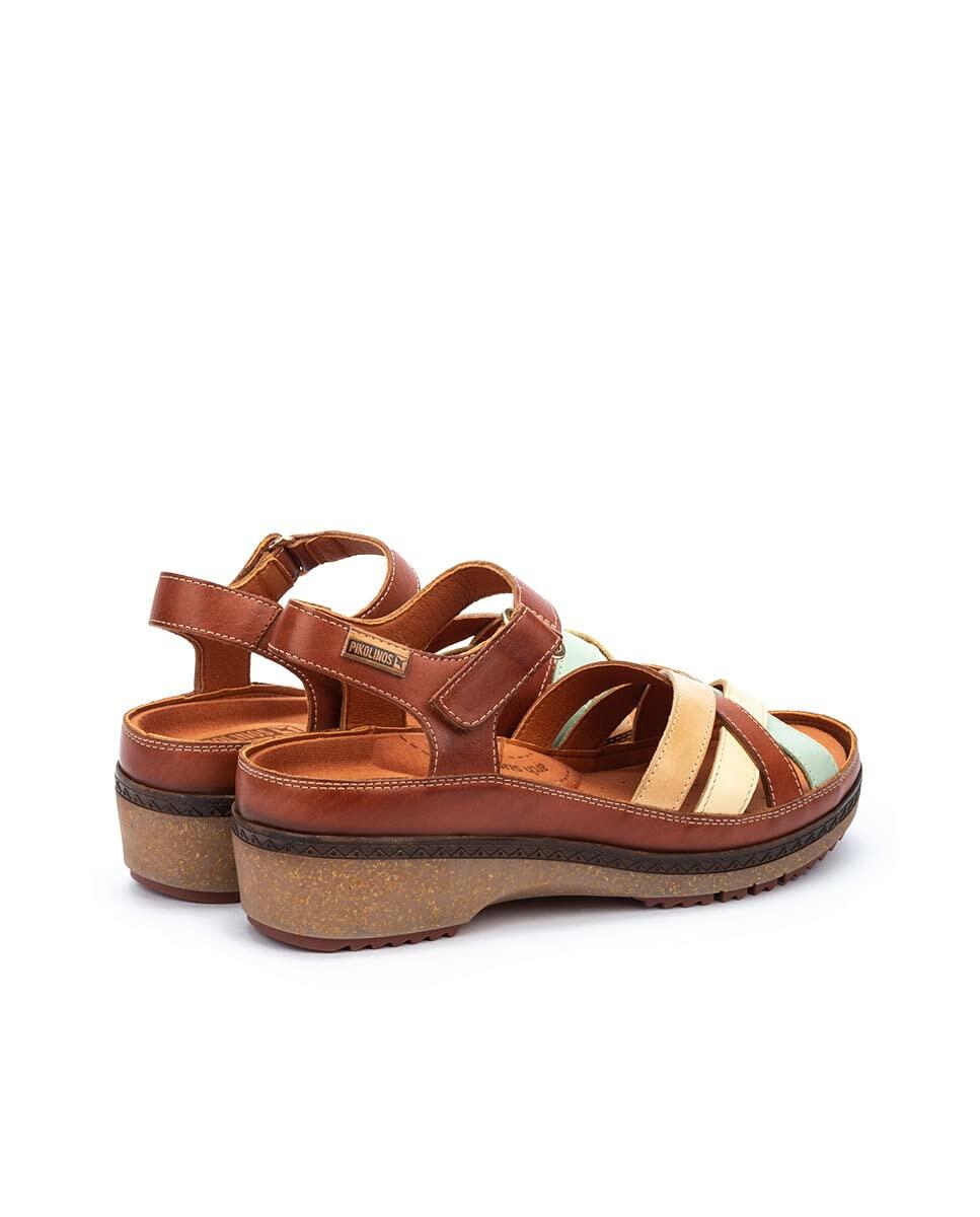 PIKOLINOS Wedge Sandals Leather Granada for Woman Brick