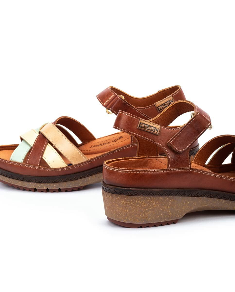 PIKOLINOS Wedge Sandals Leather Granada for Woman Brick