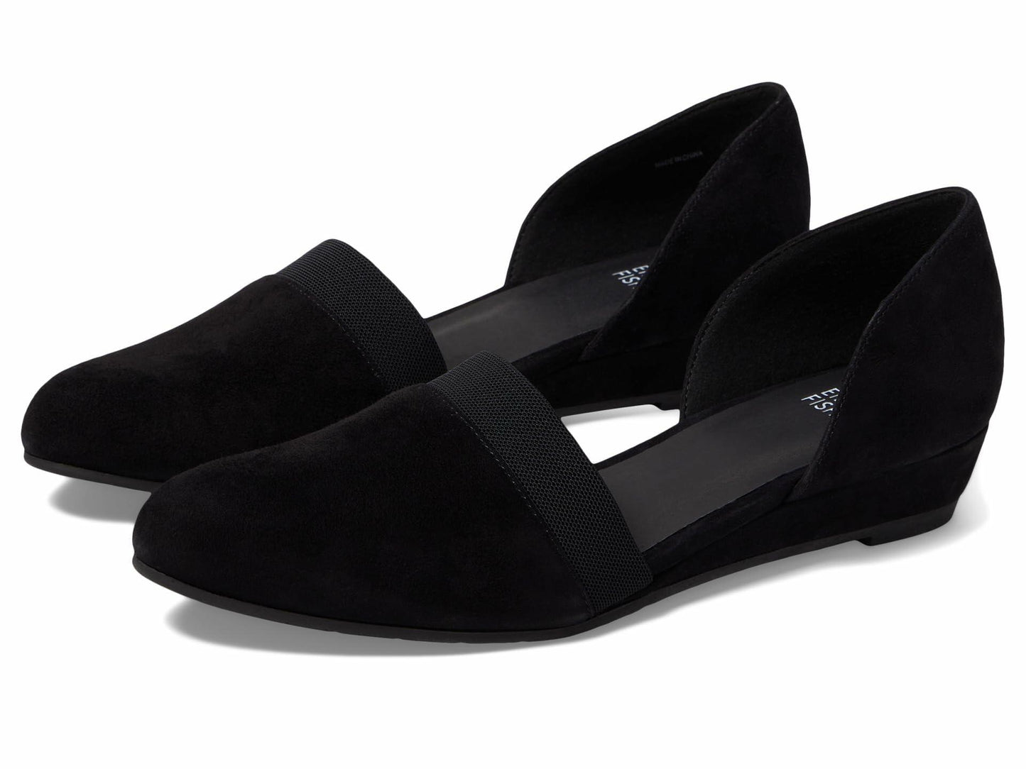 Eileen Fisher Ida - Flats for Women - Leather Lining - Padded Footbed - Rubber Outsole - PU Midsole Black 8.5 B - Medium