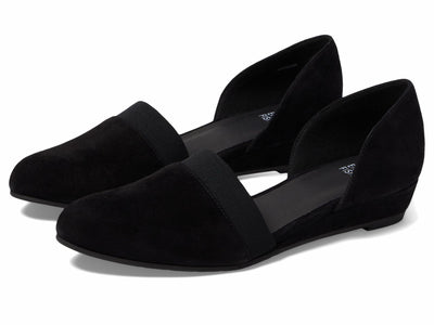 Eileen Fisher Ida - Flats for Women - Leather Lining - Padded Footbed - Rubber Outsole - PU Midsole Black 8.5 B - Medium