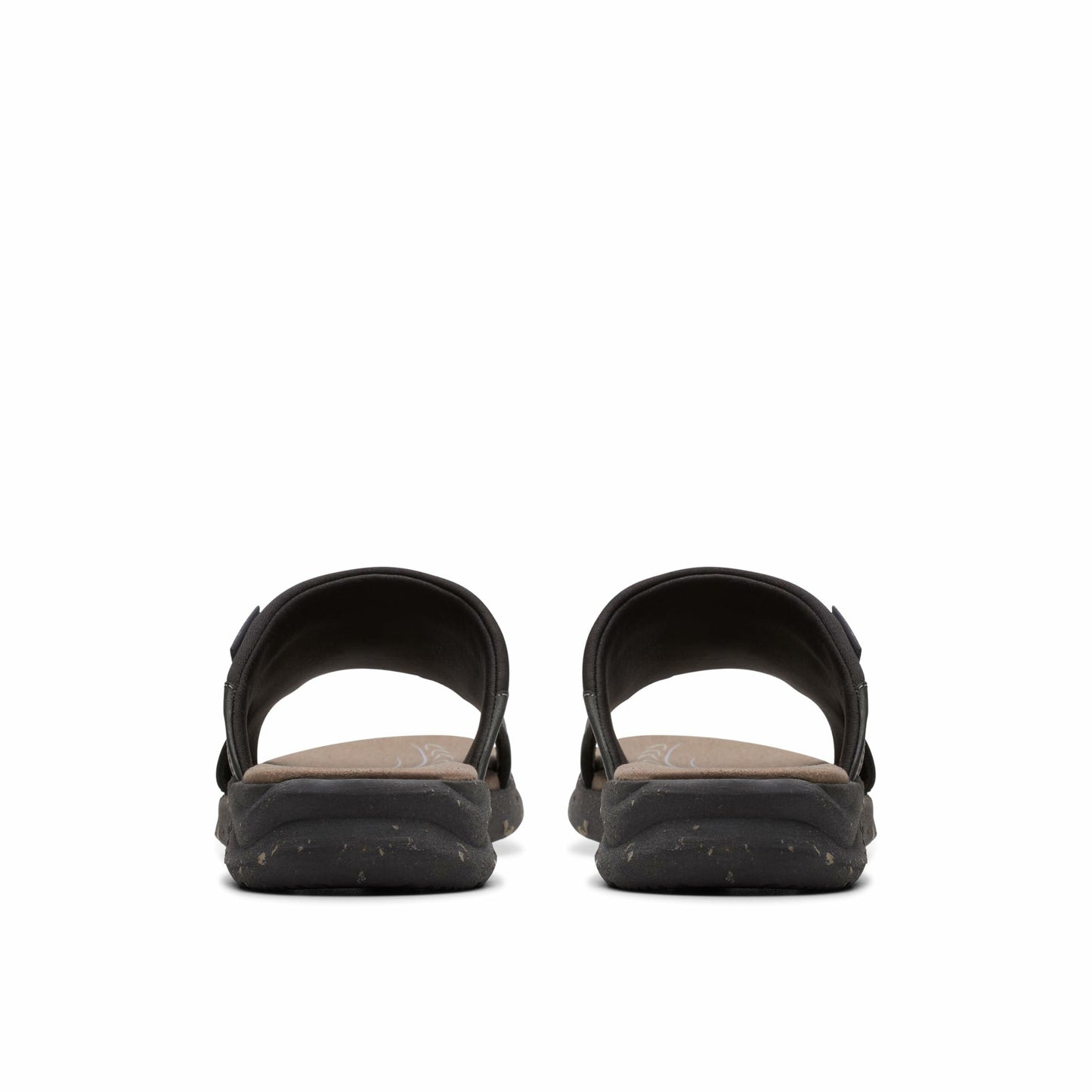 Clarks Collection Men's Walkford Band Slide Sandal, Black Leather, 8.5 Wide US