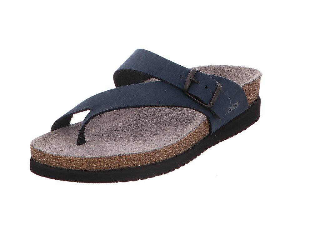 Mephisto womens Helen flats sandals, Blue, 38 EU 8 US