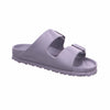 Birkenstock Unisex Arizona EVA Dual Buckle Sandals, Metallic Silver - 37 N EU