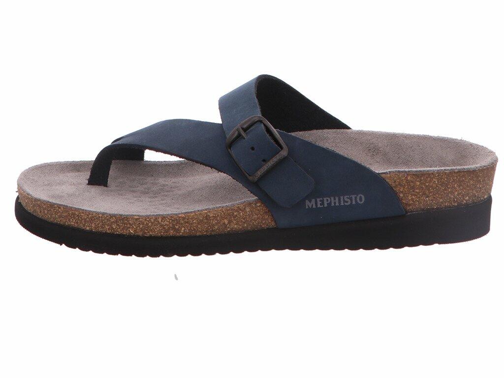 Mephisto womens Helen flats sandals, Blue, 38 EU 8 US
