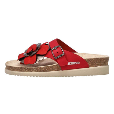 Mephisto Women's Helen Flower Sandal, Red, 6