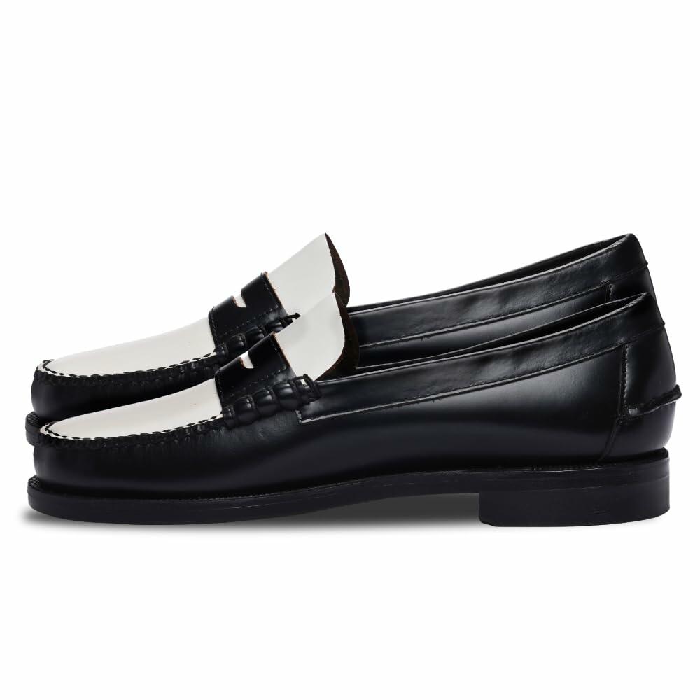 Sebago Men's Classic Dan Loafer Shoes, Black-White - 13 Regular
