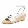 Tory Burch Women's INES Wedge Espadrilles 50mm, Gardenia, 10 Medium US