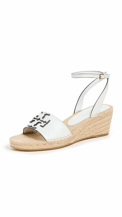 Tory Burch Women's INES Wedge Espadrilles 50mm, Gardenia, 10 Medium US