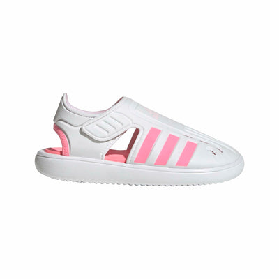 adidas Girl's Summer Closed Toe Water Sandals (Toddler/Little Kid) White/Beam Pink/Clear Pink 11 Little Kid M