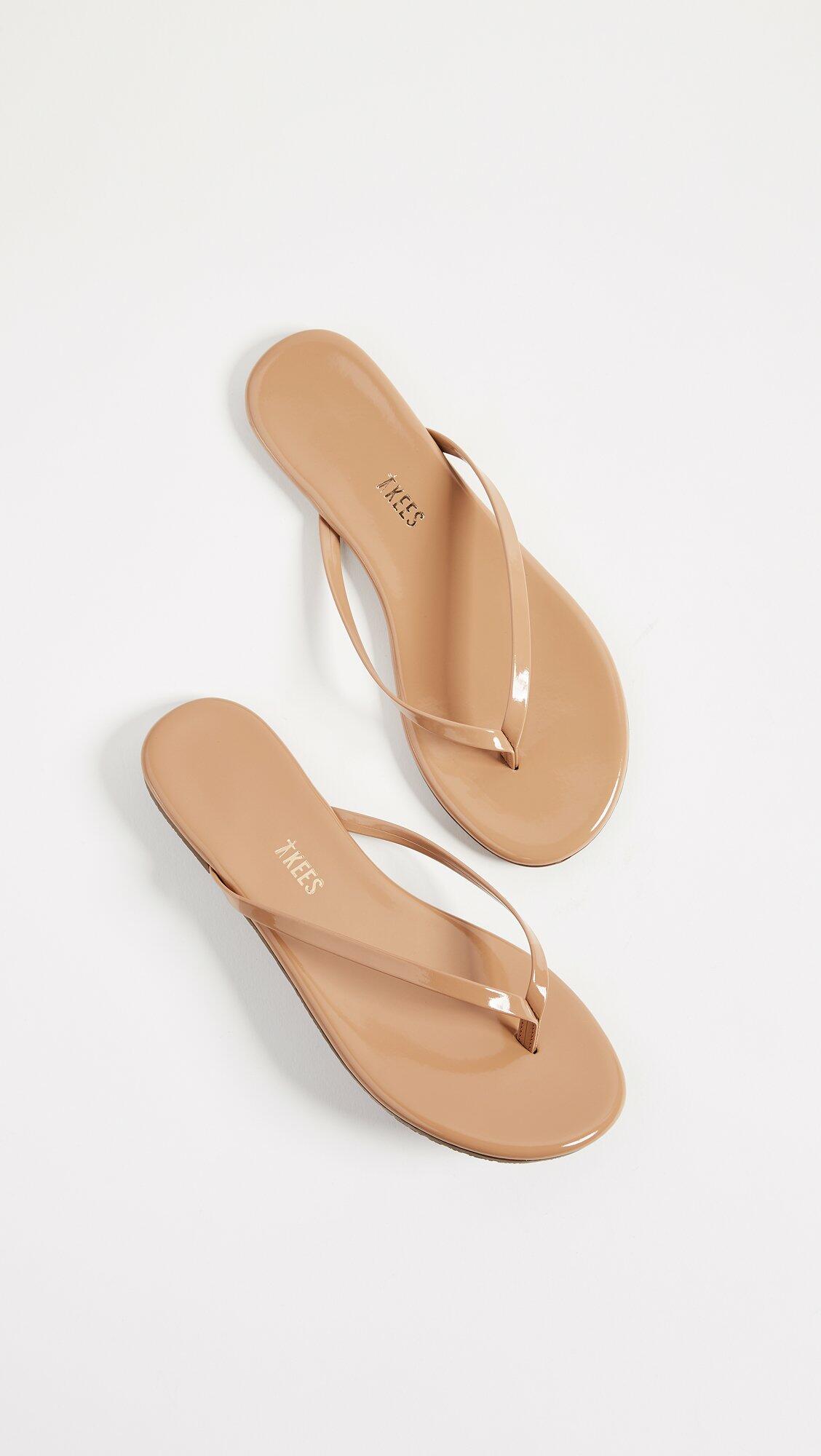 TKEES Women's Foundations Glosses Flip Flops, Coco Butter, 7 Medium US