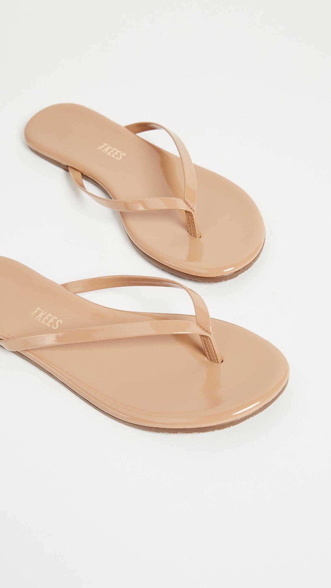 TKEES Women's Foundations Glosses Flip Flops, Coco Butter, 7 Medium US