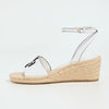 Tory Burch Women's INES Wedge Espadrilles 50mm, Gardenia, 10 Medium US
