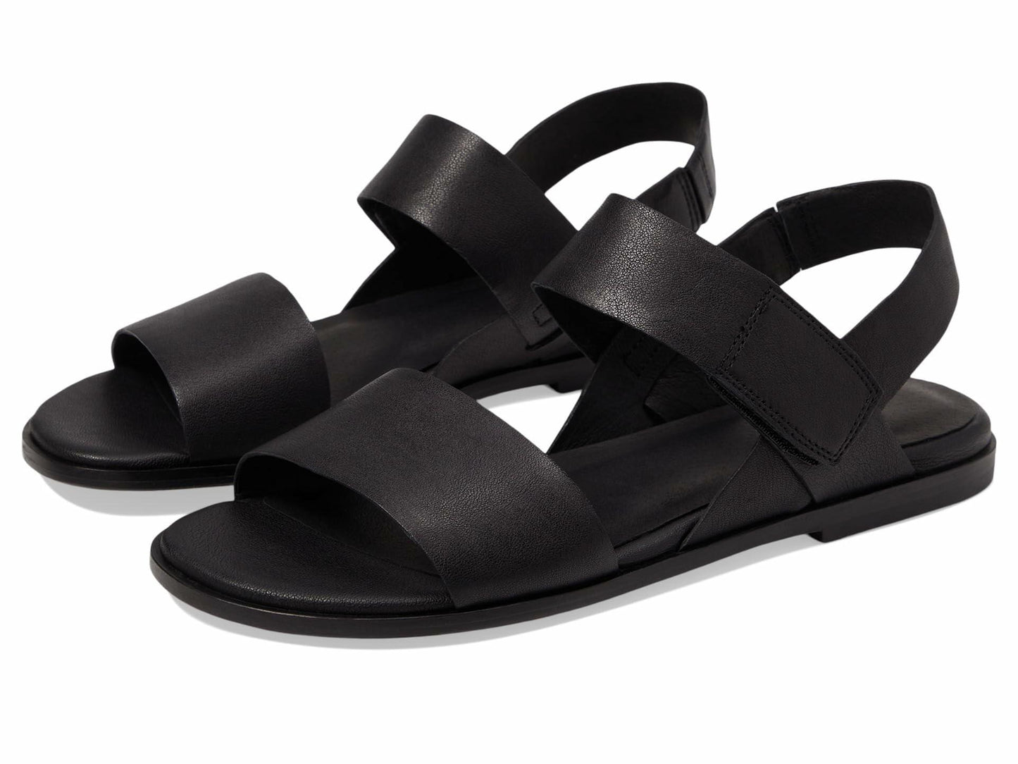 Eileen Fisher Women's Kanza Flat Sandal, Black, 10