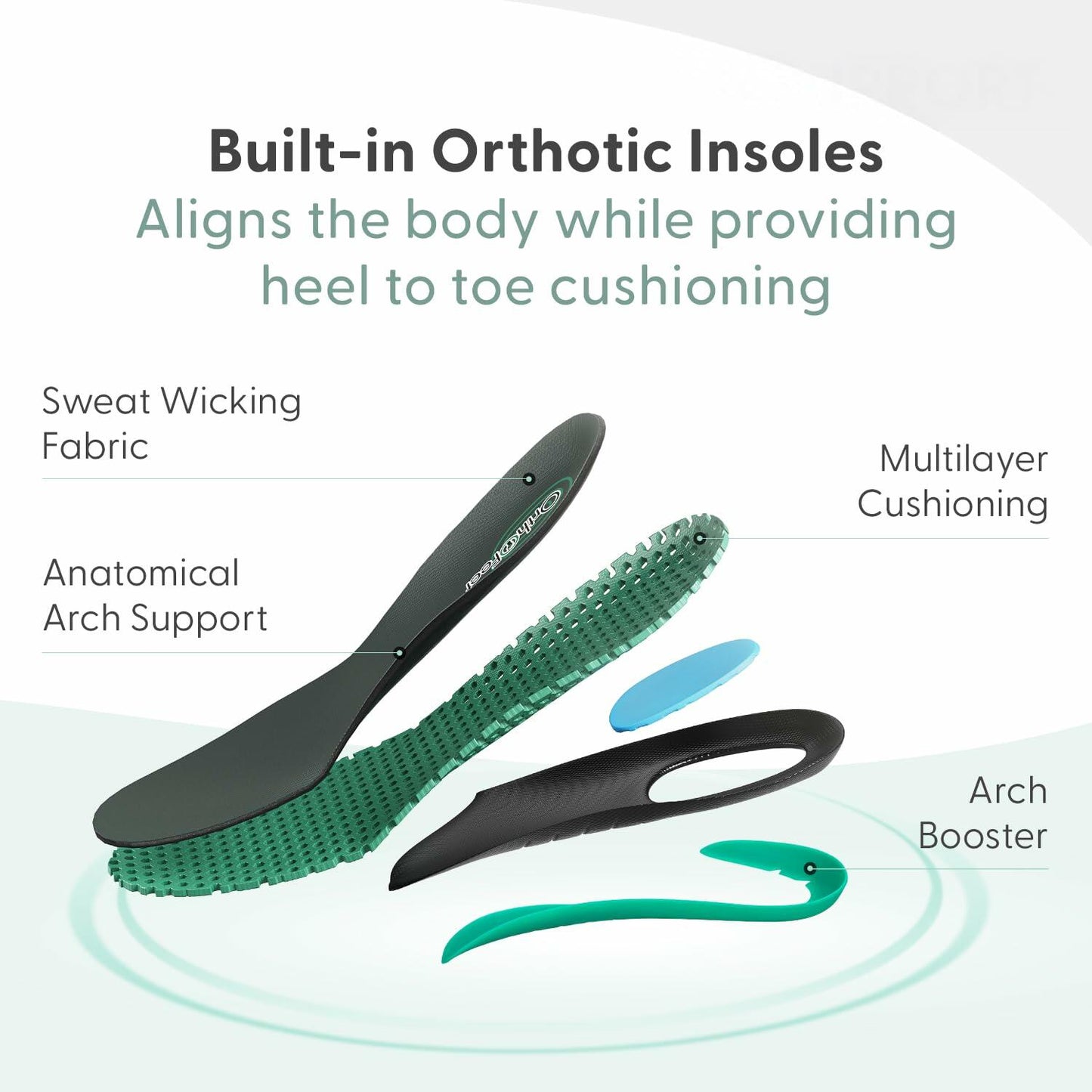 Orthofeet Naxos Black 8.5 EE - Extra Wide