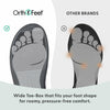 Orthofeet Naxos Black 8.5 EE - Extra Wide
