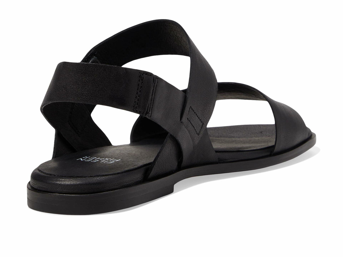 Eileen Fisher Women's Kanza Flat Sandal, Black, 10