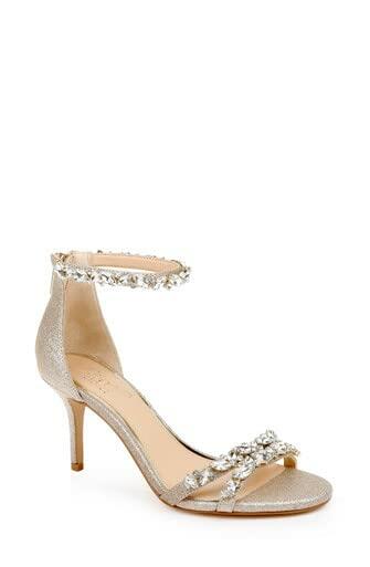 Jewel Badgley Mischka Caroline Embellished Strap Evening Shoe