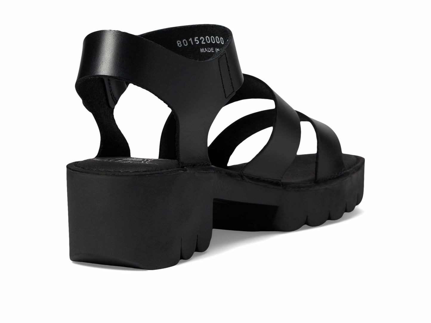 Fly London Women's Heels Sandal, Black, 8