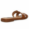 Steve Madden Women's Hadyn Sandal, Cognac Leather, 6.5