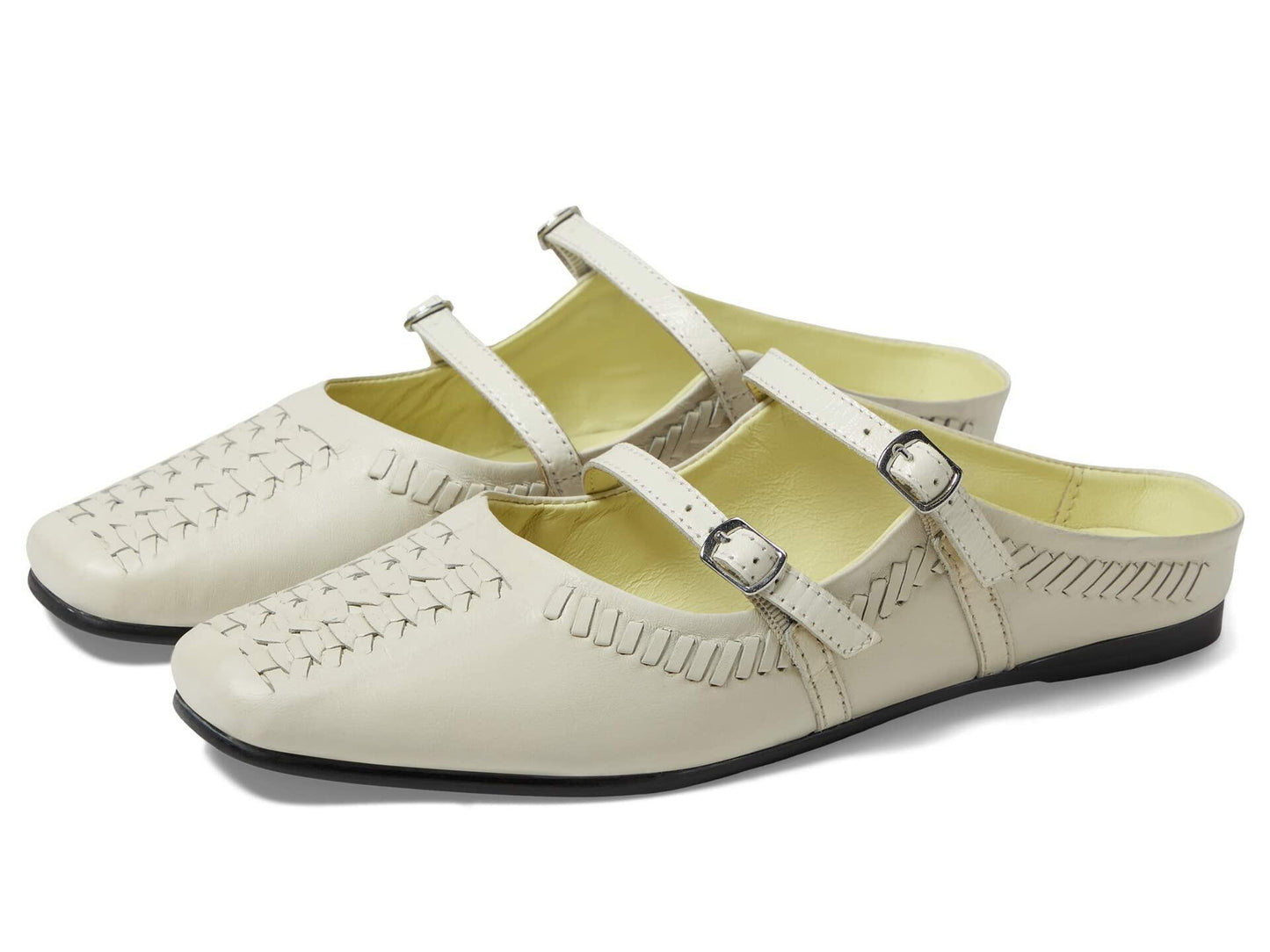 Free People Diana Double Strap Flat Bone EU 40 (US Women's 10) M