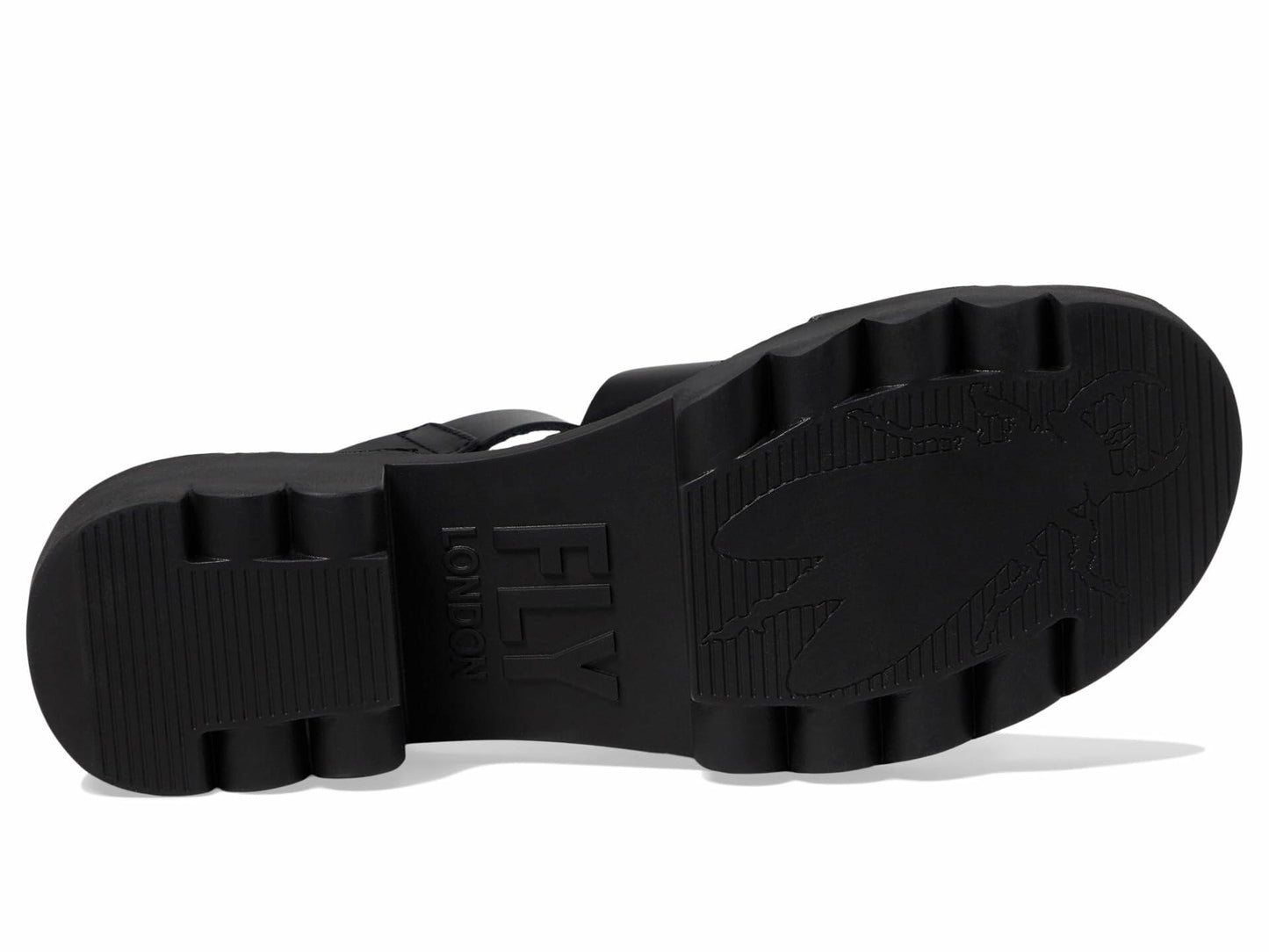 Fly London Women's Heels Sandal, Black, 8