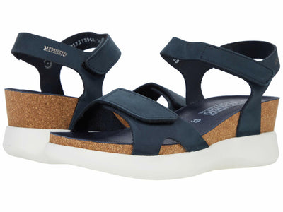 Mephisto Coraly Navy Sandalbuck EU 38 (US Women's 8) B (M)
