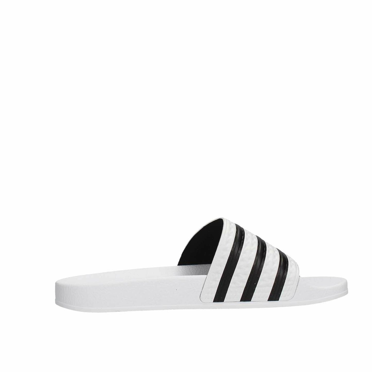 adidas Originals Adilette Unisex Adult Beach and Shower Shoes, White White Black 1 White, 44.5 EU