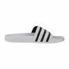 adidas Originals Adilette Unisex Adult Beach and Shower Shoes, White White Black 1 White, 44.5 EU