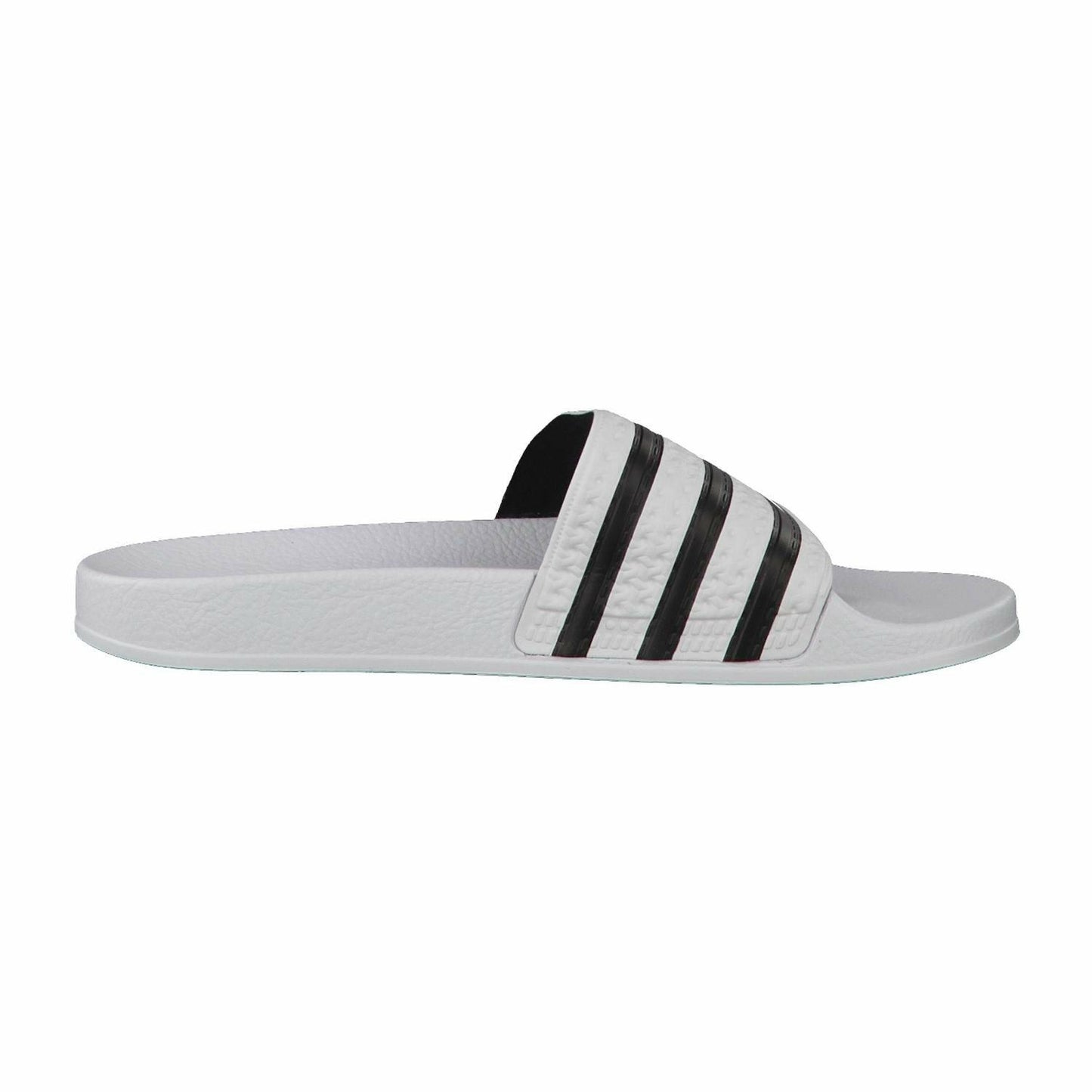 adidas Originals Adilette Unisex Adult Beach and Shower Shoes, White White Black 1 White, 44.5 EU