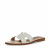 Steve Madden Women's Hadyn Sandal, White Leather, 8