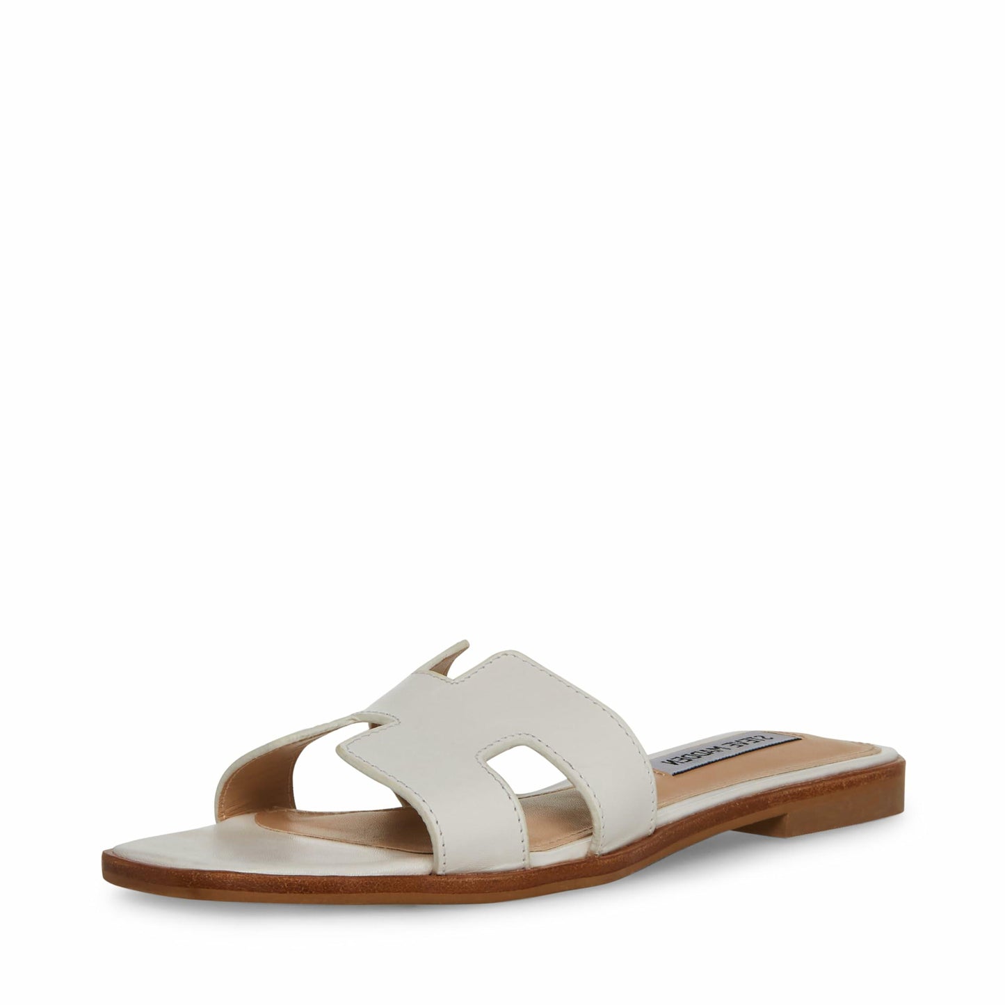 Steve Madden Women's Hadyn Sandal, White Leather, 8