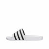 adidas Originals Adilette Unisex Adult Beach and Shower Shoes, White White Black 1 White, 44.5 EU