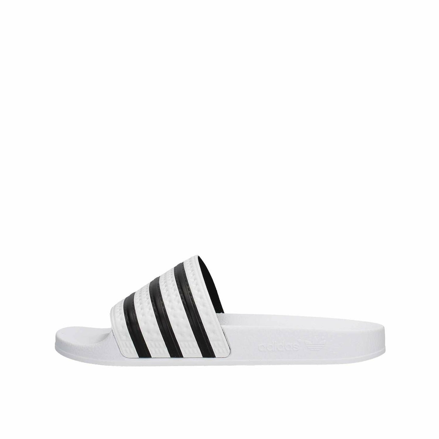 adidas Originals Adilette Unisex Adult Beach and Shower Shoes, White White Black 1 White, 44.5 EU