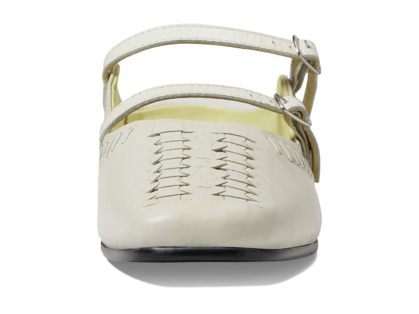 Free People Diana Double Strap Flat Bone EU 40 (US Women's 10) M